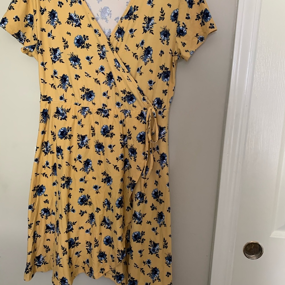 Yellow floral dress